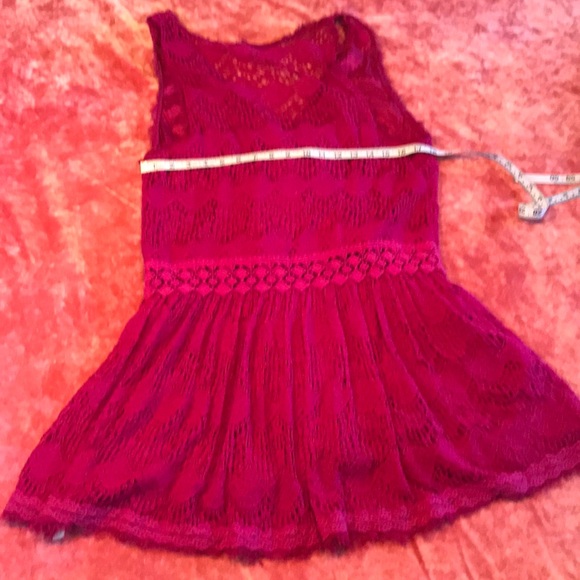 Free People Hot Pink Lace M - Picture 7 of 7